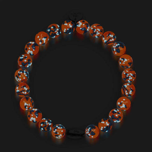 Glühende Glut | 925er Sterlingsilber | Glühwürmchen-Glasarmband